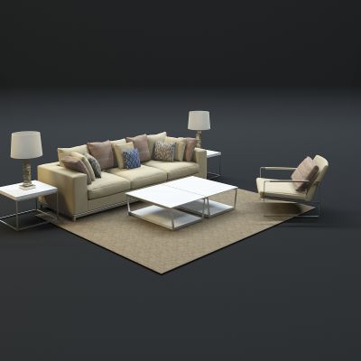 现代沙发茶几组合