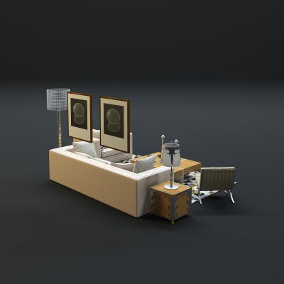 现代沙发茶几组合