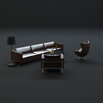 现代沙发茶几组合