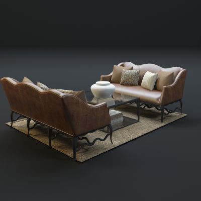 现代沙发茶几组合