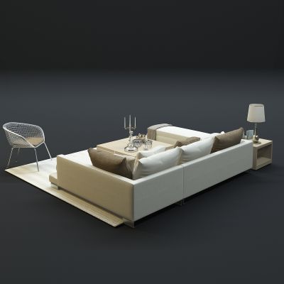 现代沙发茶几组合