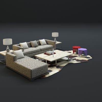 现代沙发茶几组合