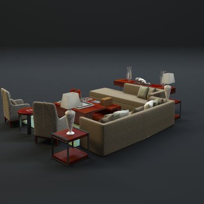 现代沙发茶几组合