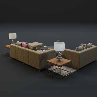 现代沙发茶几组合