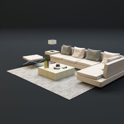 现代沙发茶几组合