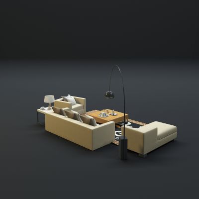 现代沙发茶几组合