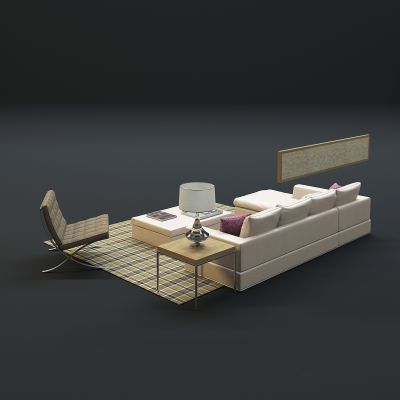 现代沙发茶几组合