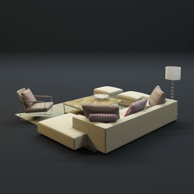 现代沙发茶几组合