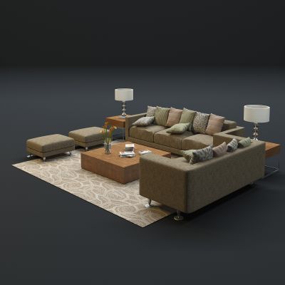 现代沙发茶几组合