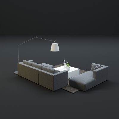 现代沙发茶几组合