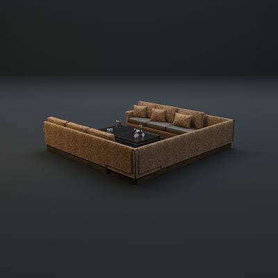 现代沙发茶几组合