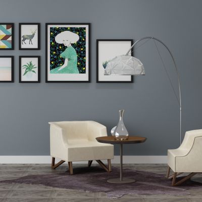 现代家居组合，饰品，沙发柜子挂画