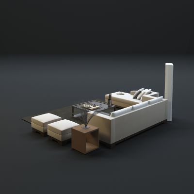 现代沙发茶几组合