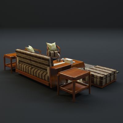 现代沙发茶几组合