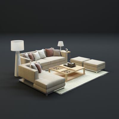 现代沙发茶几组合