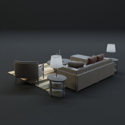  现代沙发茶几组合