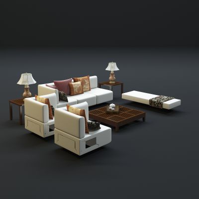 现代沙发茶几组合