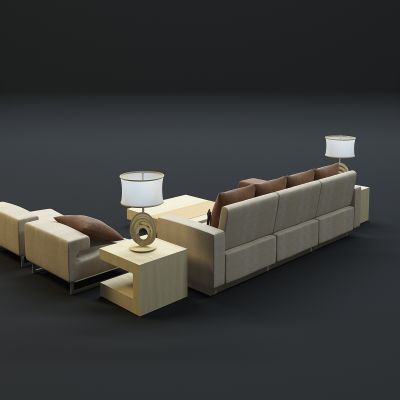 现代沙发茶几组合