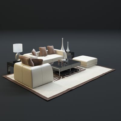 现代沙发茶几组合