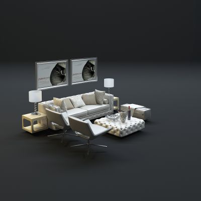   现代沙发茶几组合