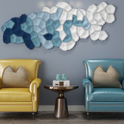 现代家居组合，饰品，沙发柜子挂画