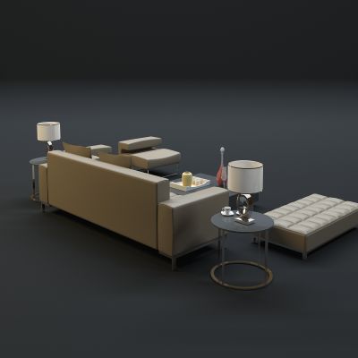  现代沙发茶几组合