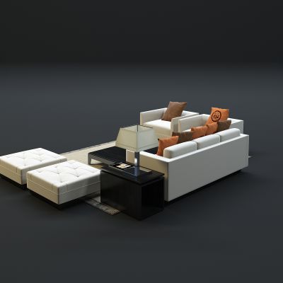 现代沙发茶几组合