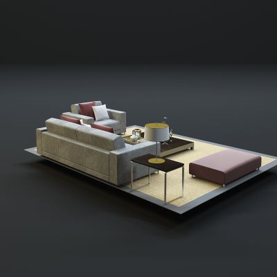 现代沙发茶几组合