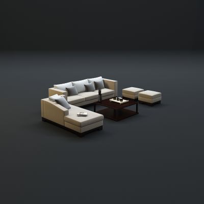  现代沙发茶几组合