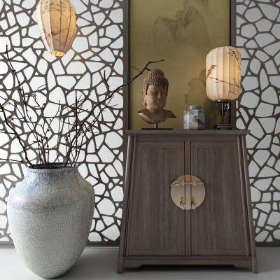 新中式边柜 玄关柜