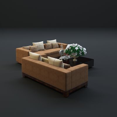 现代沙发茶几组合