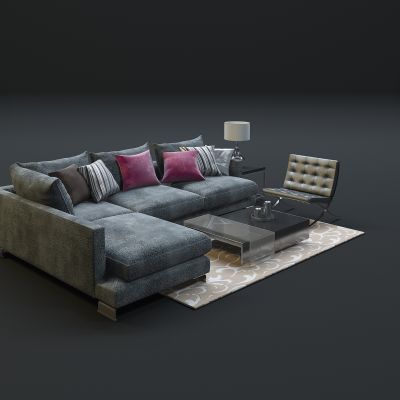 现代沙发茶几组合