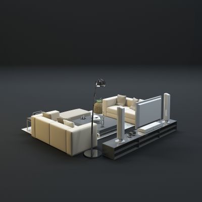 现代沙发茶几组合