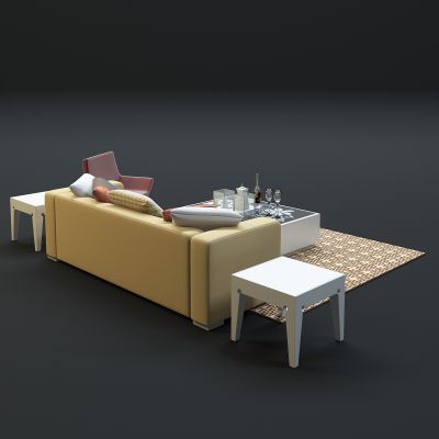 现代沙发茶几组合