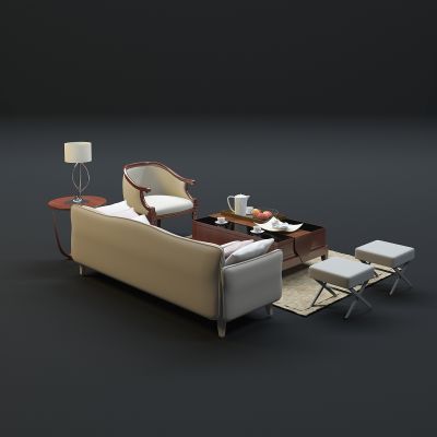   现代沙发茶几组合