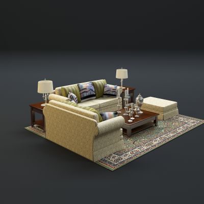 现代沙发茶几组合