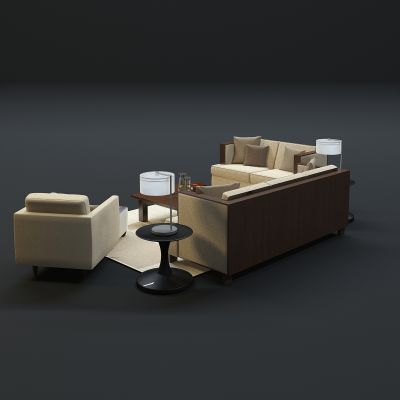 现代沙发茶几组合