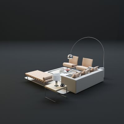 现代沙发茶几组合