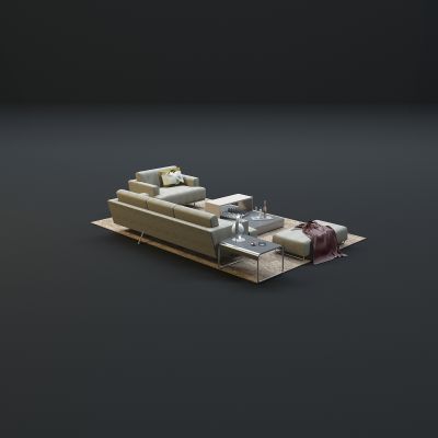  现代沙发茶几组合