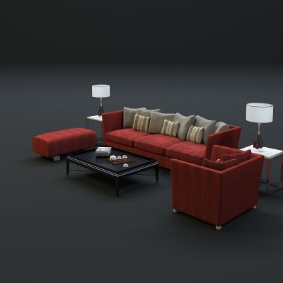 现代沙发茶几组合