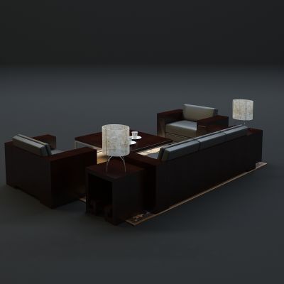  现代沙发茶几组合