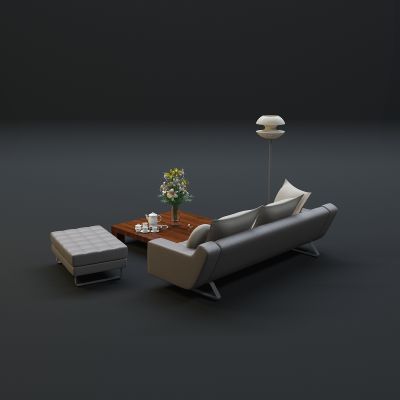 现代沙发茶几组合