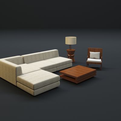 现代沙发茶几组合