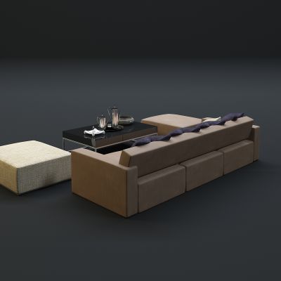 现代沙发茶几组合