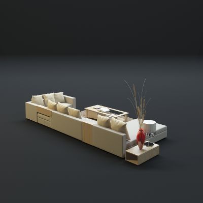 现代沙发茶几组合