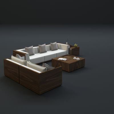 现代沙发茶几组合