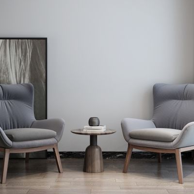 现代休闲椅 挂画