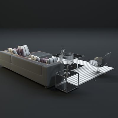  现代沙发茶几组合