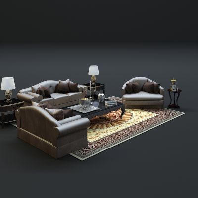 现代沙发茶几组合