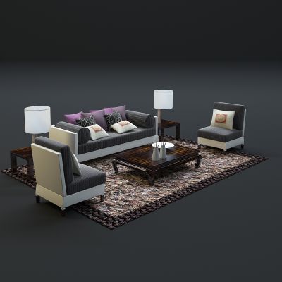 现代沙发茶几组合